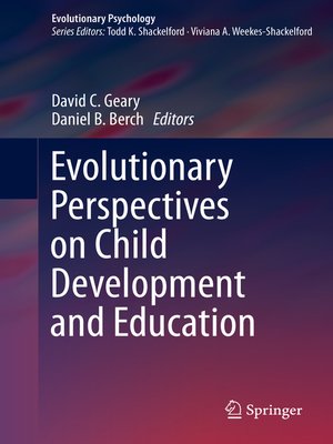 cover image of Evolutionary Perspectives on Child Development and Education